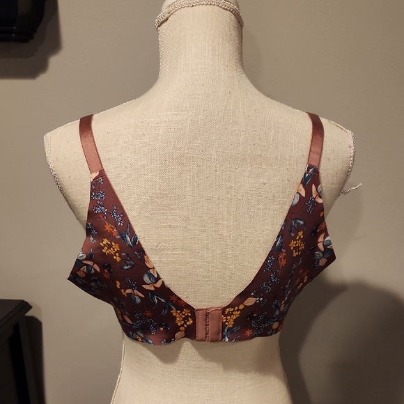 Soma Floral Print Women's Bra Size 38DD Brown/yellow/blue/pink - Picture 5 of 8